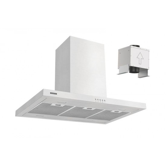 COIFA DE ILHA DRITTA ISLA 90 SPLIT EM ACO INOX 90 CM TRAMONTINA