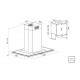 COIFA DE ILHA SLLIM ISLA 90 SPLIT EM AÇO INOX 90 CM 220V TRAMONTINA